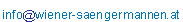 Email-Adresse durch Javascript geschützt. Benutzen Sie bitte das Kontaktformular der Wiener Sängermannen oder geben Sie die angezeigte Email-Adresse händisch in Ihre Mailsoftware ein!